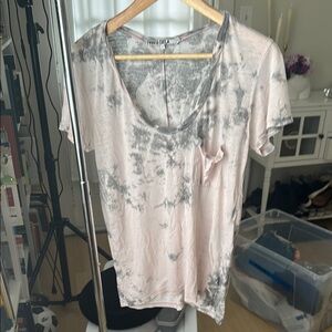Tie-Dye Gray and Pink Women's Top